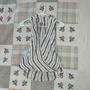 Kut from the Kloth Red and White Striped Top
